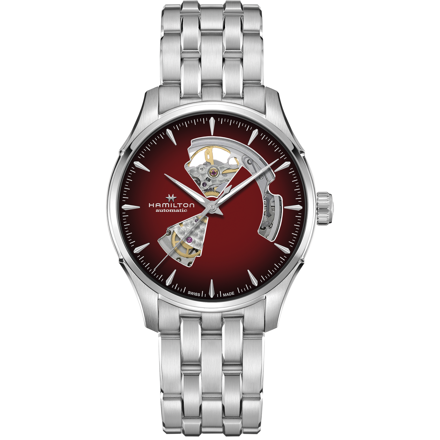 Hamilton Jazzmaster Open Heart Auto 40mm Burgundy Dial