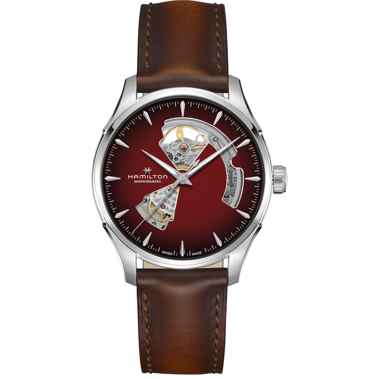 Hamilton Jazzmaster Open Heart Auto 40mm Burgundy Dial