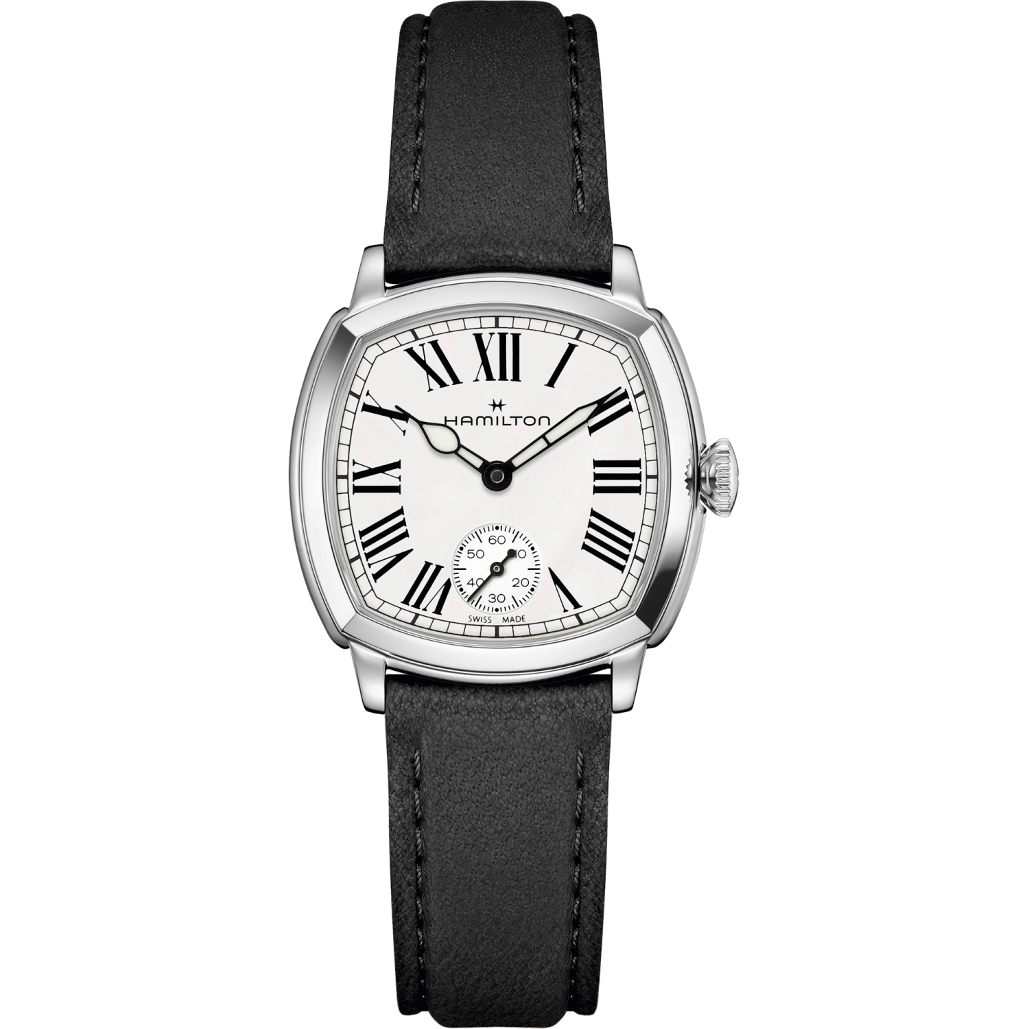 Hamilton American Classic Cushion Mechanical 30mm X 30mm Weiss Dial