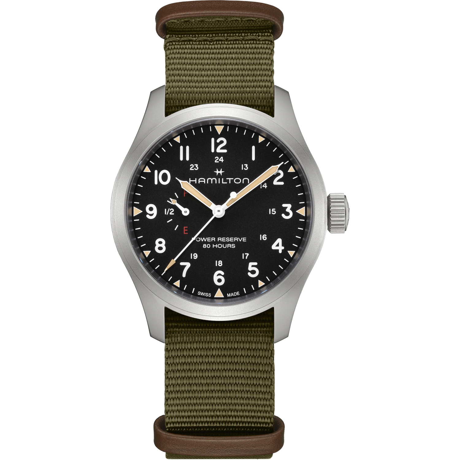 Hamilton Khaki Field Mechanical Power Reserve 40 mm 40mm Black Dial