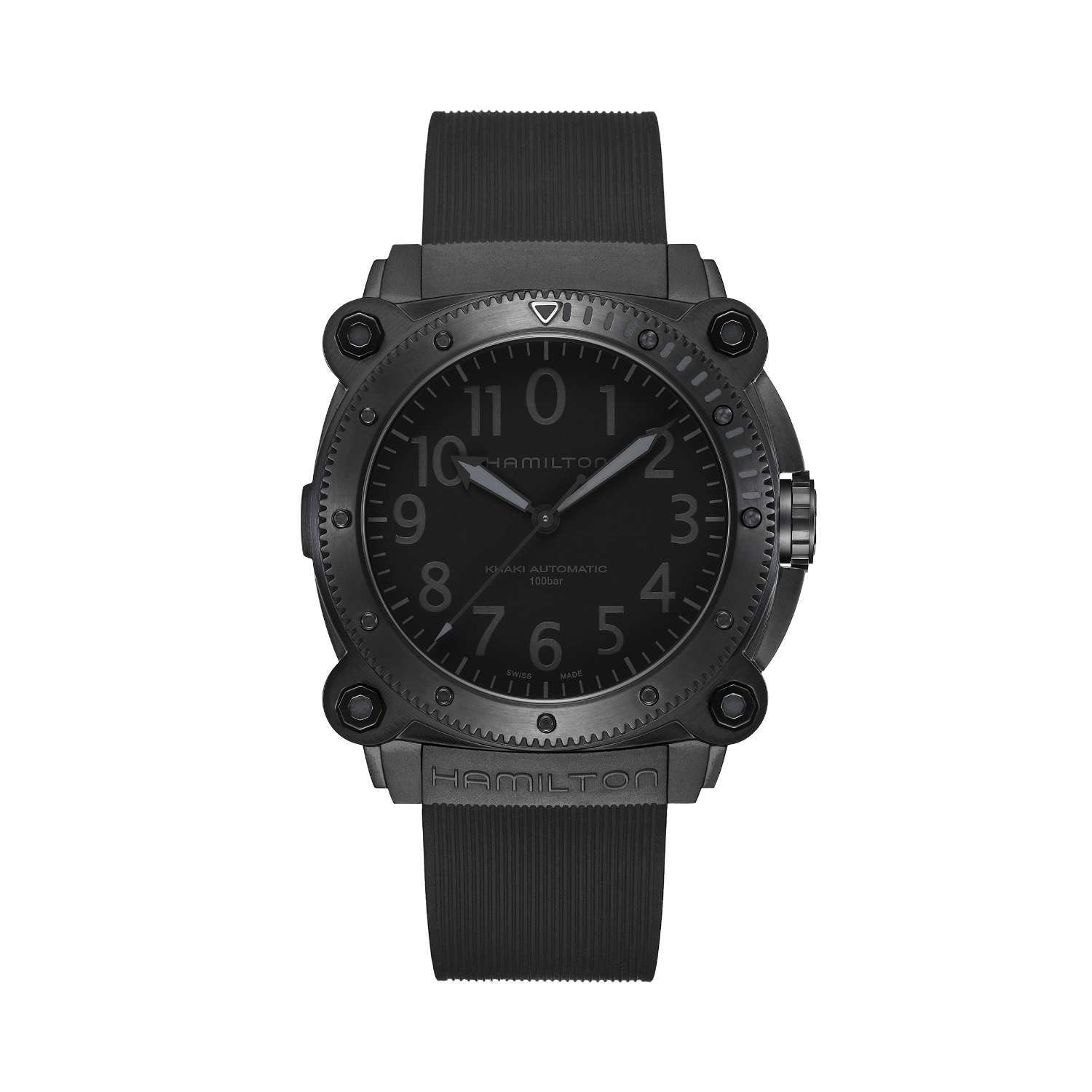 Hamilton Khaki Navy BeLOWZERO Auto Titanium 46mm Black Dial