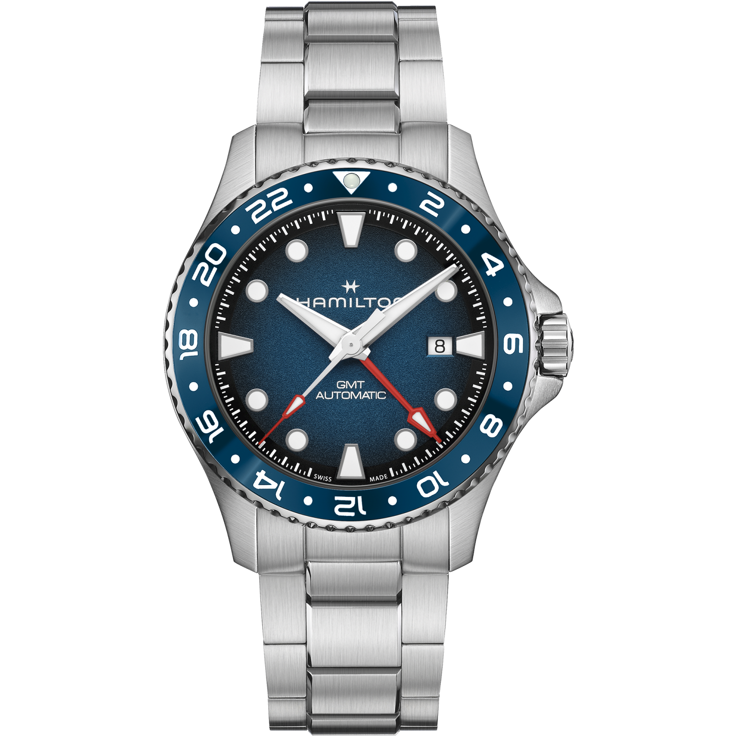 Hamilton Khaki Navy Scuba Auto GMT 43mm Blue Dial
