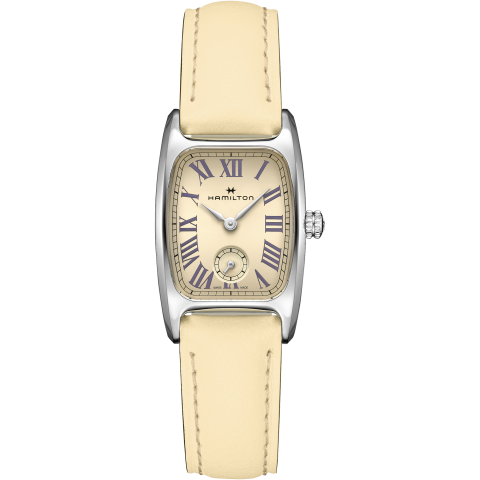 Shop Hamilton American Classic Boulton Small Second Quartz M In Beige