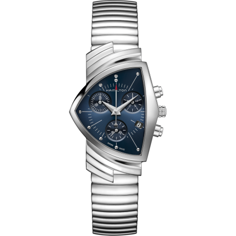 Hamilton Ventura Chrono Quartz In Blue