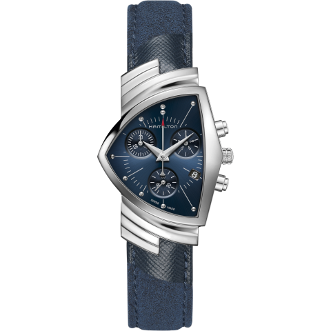 Hamilton Ventura Chrono Quartz In Blue