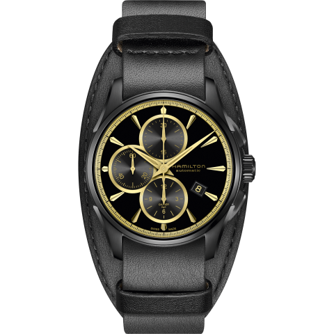 Hamilton Jazzmaster Auto Chrono In Black