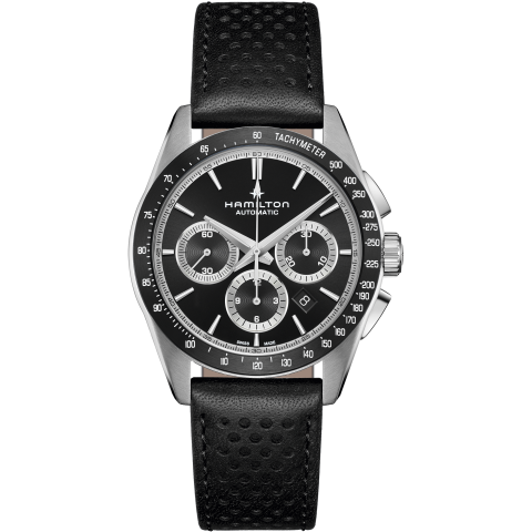 Hamilton Jazzmaster Performer Auto Chrono In Black