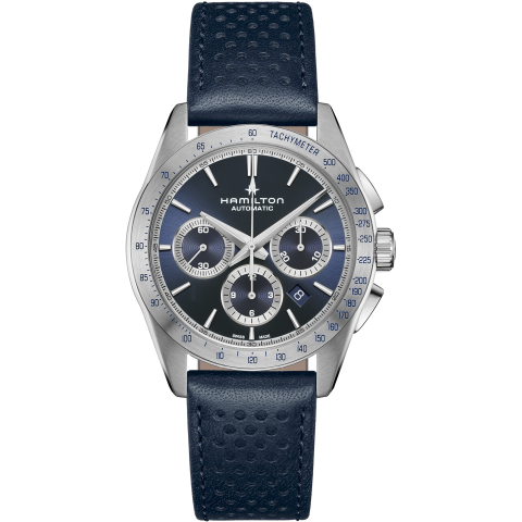 Hamilton Jazzmaster Performer Auto Chrono In Blue