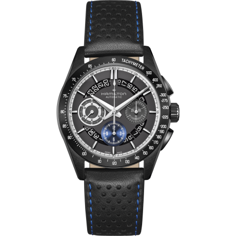 Hamilton Jazzmaster Performer Autochrono 42mm In Anthracite
