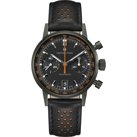 Hamilton American Classic Intra-matic Auto Chrono In Black