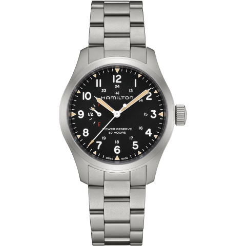 Hamilton Khaki Field Mechanical Power Reserve In Black