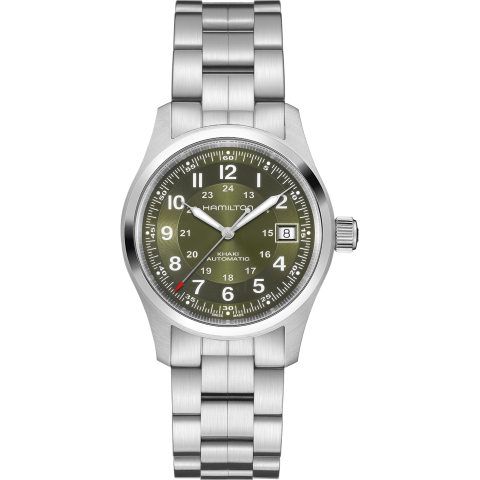 Hamilton Khaki Field Auto 38 Mm In Green