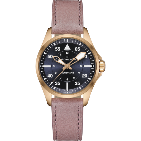 Hamilton Khaki Aviation Pilot Auto In Purple