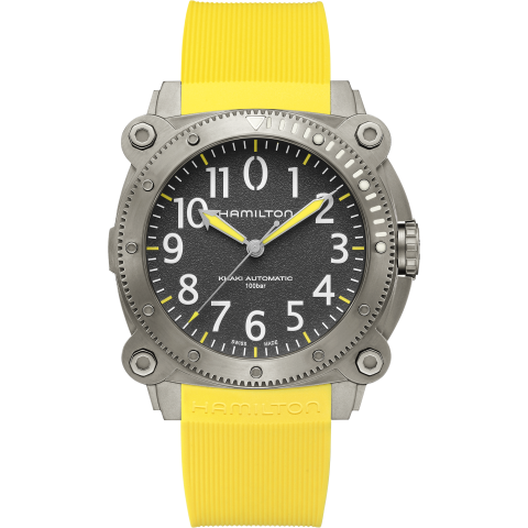 Hamilton Khaki Navy Belowzero Auto Titanium In Yellow