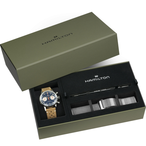 Hamilton American Classic Intramatic Chronograph H In Blue