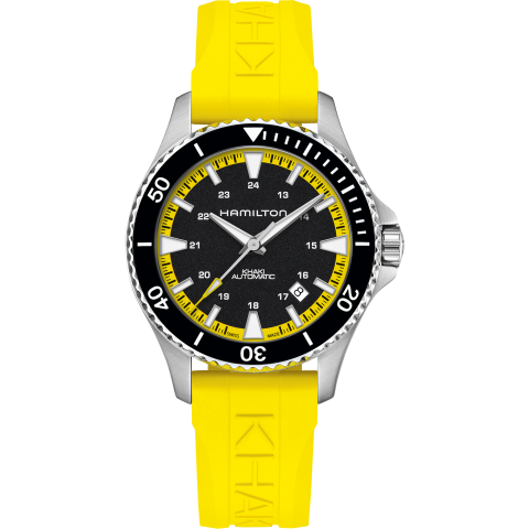 Hamilton Khaki Navy Scuba Auto In Yellow