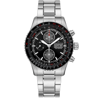 HAMI×RED H767120 SILVER Khaki Aviation Converter Auto Chrono - Dial color:Blue