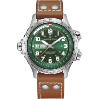 ⭕*す様 HAMILTON　ハミルトン カーキ アヴィエーション X-ウィンド カーキ アビエーション X-Wind Auto Chrono - ダイヤルカラー