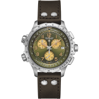 Khaki Aviation X Wind GMT Chrono Quartz Dial color Blue H77922541 Hamilton Watch