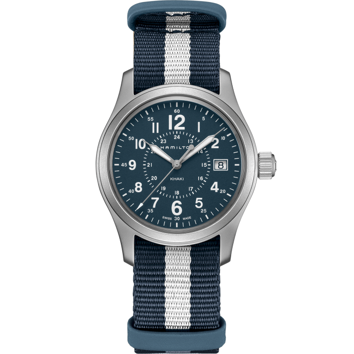 Khaki Field Quartz Dial color Blue H68201043 Hamilton Watch