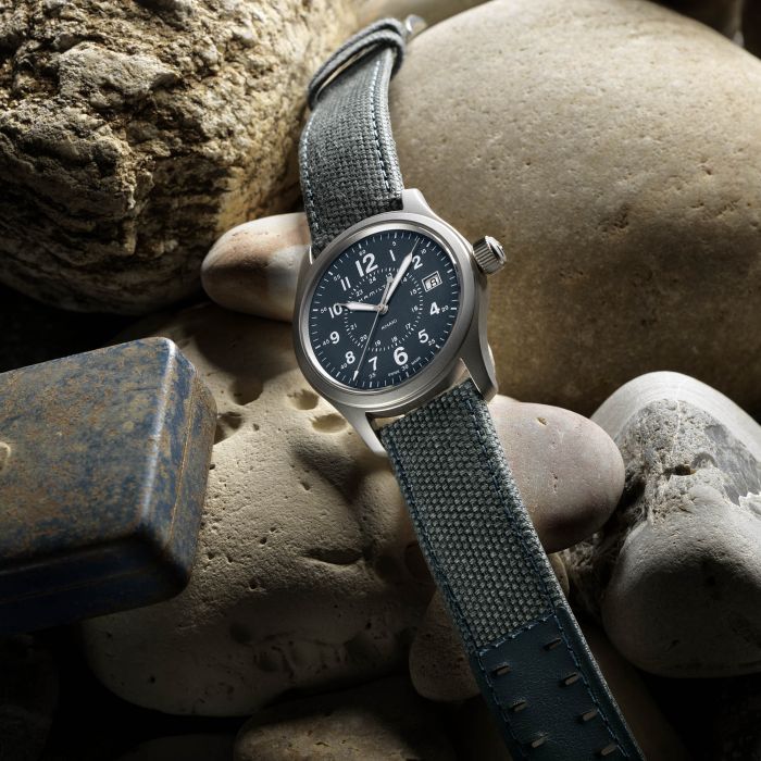 Khaki Field Quartz Dial color Blue H68201943 Hamilton Watch
