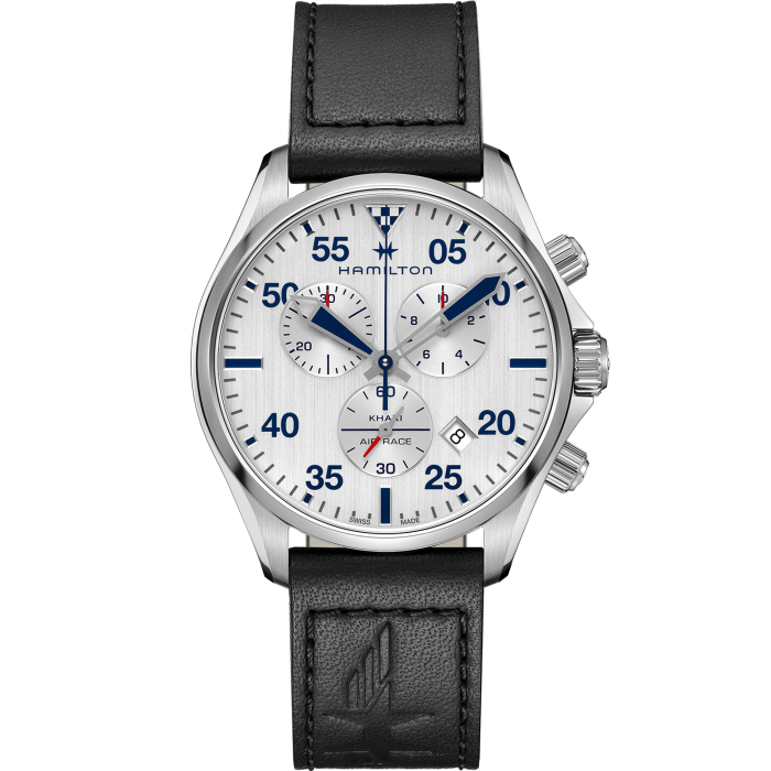 Khaki Aviation Chrono Quartz Dial color Silver H76712751 Hamilton Watch