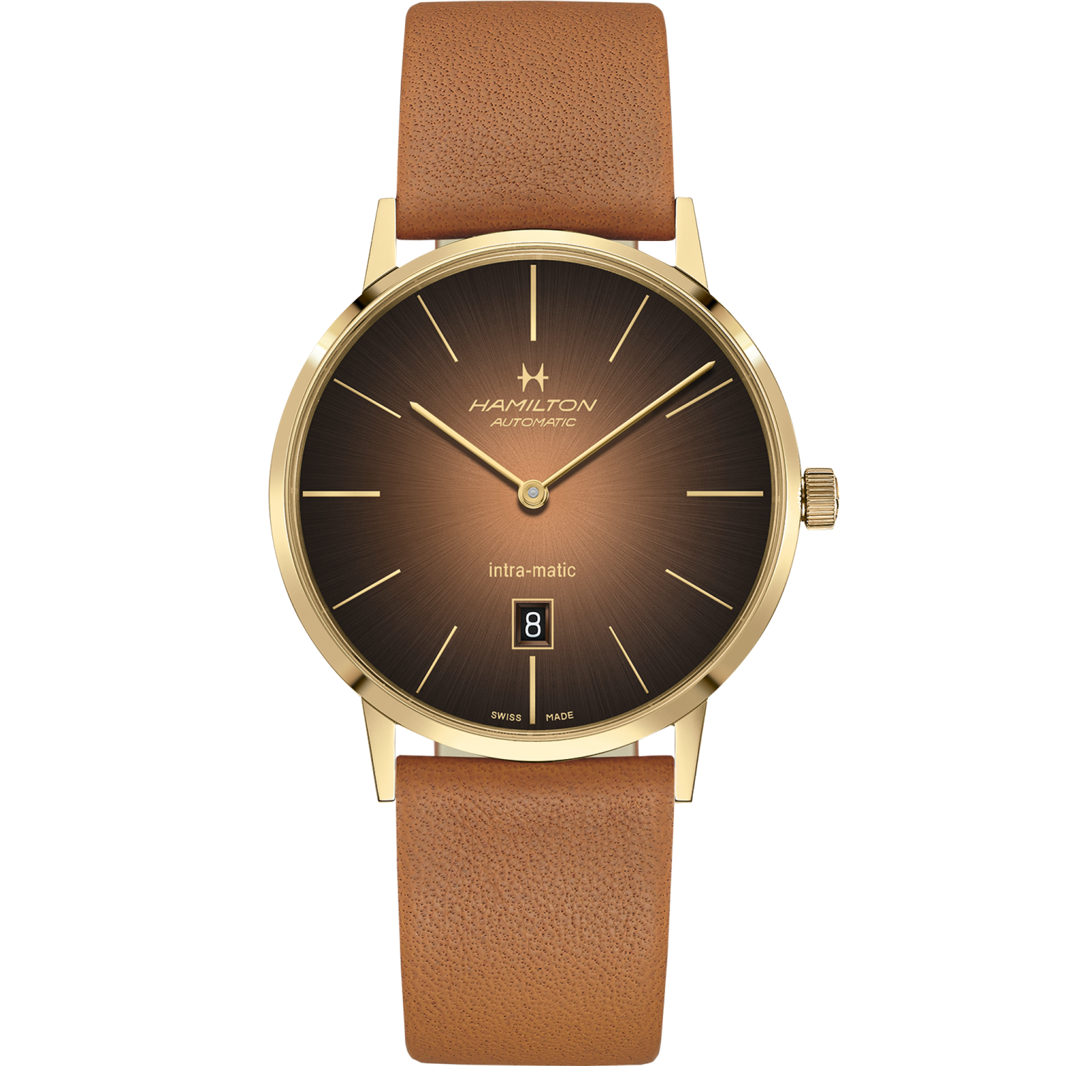 Hamilton American Classic Intra-Matic Auto 42mm Brown Dial