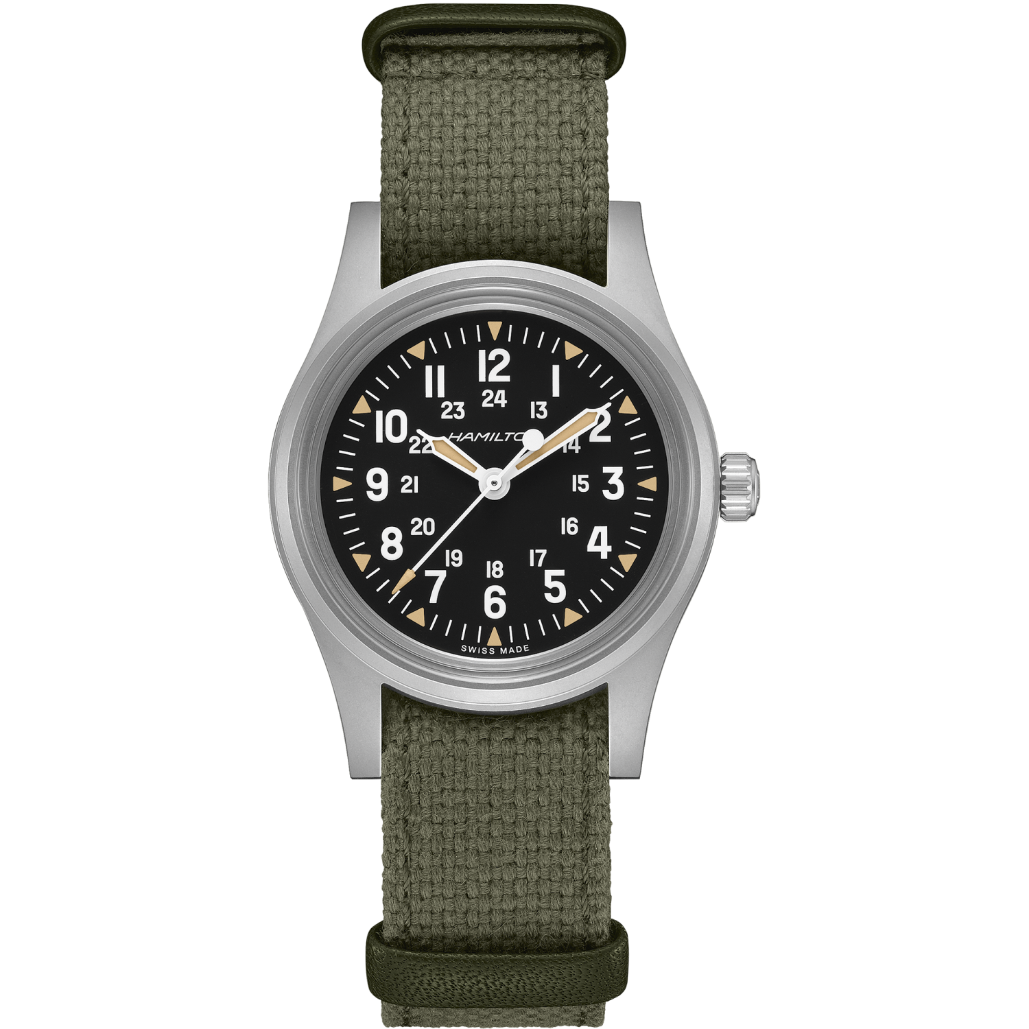 Hamilton Khaki Field Mechanical 36 Mm 36mm Schwarz Dial In Black