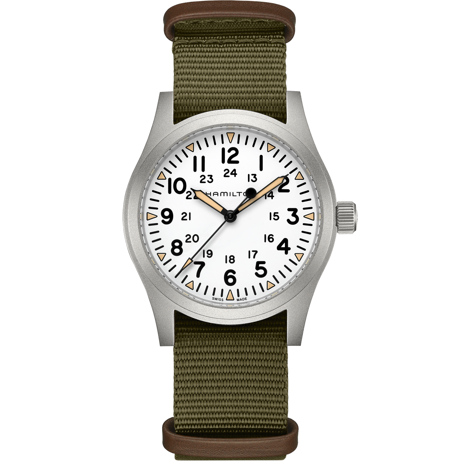 Hamilton Khaki Field Mechanical 42mm White Dial