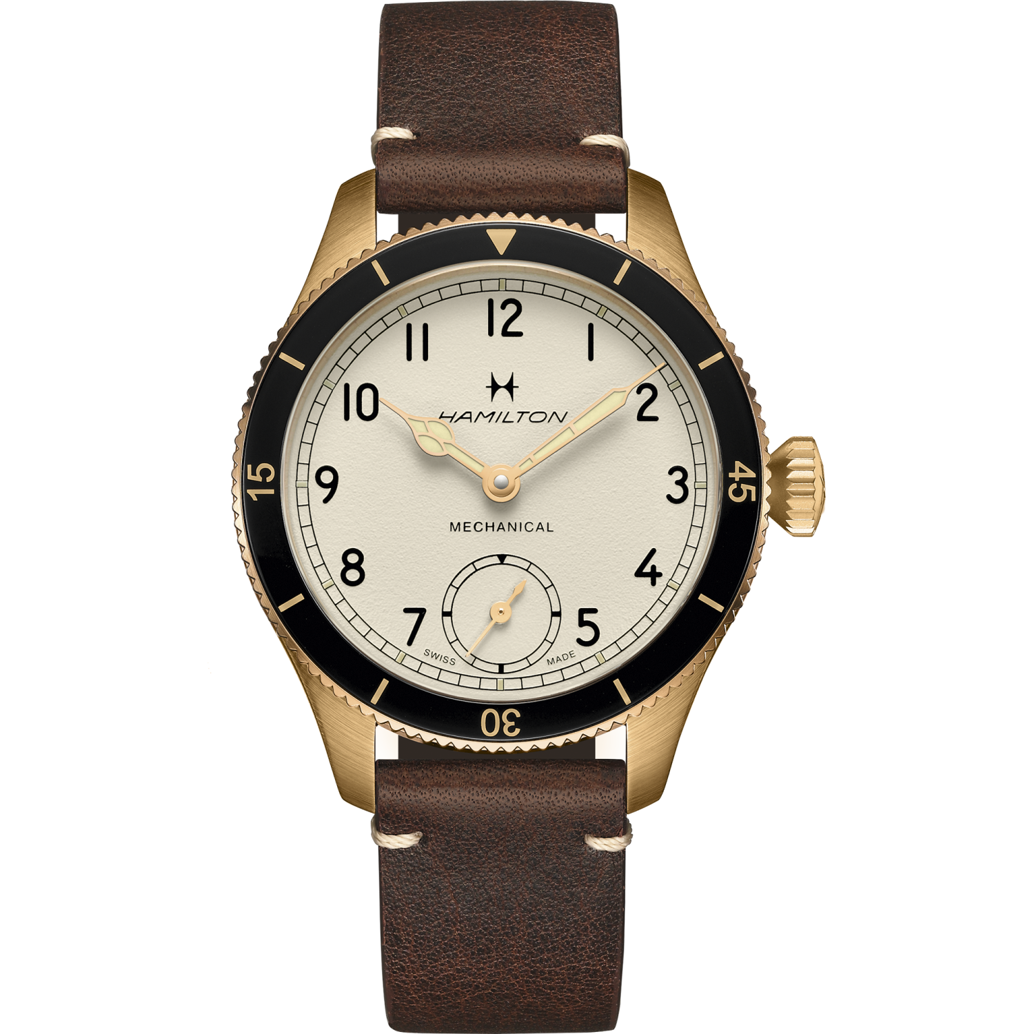 Hamilton Khaki Aviation Pilot Pioneer Mechanical Bronze 43mm White Dial