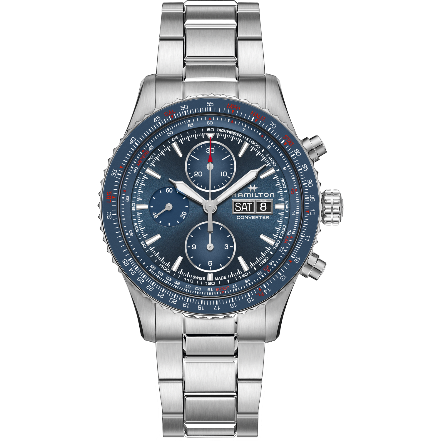 Hamilton Khaki Aviation Converter Auto Chrono 44mm Blue Dial