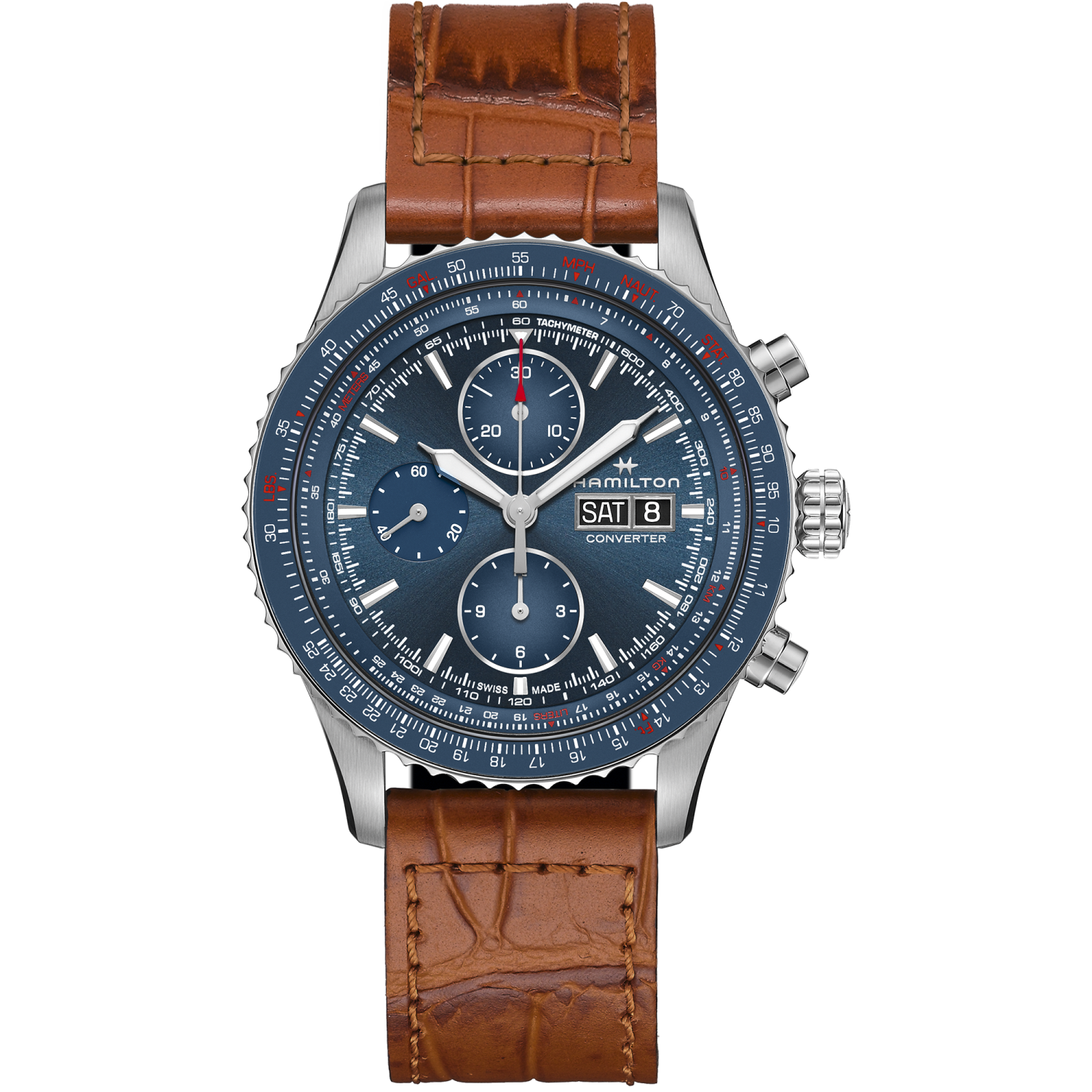 Hamilton Khaki Aviation Converter Auto Chrono 44mm Blue Dial
