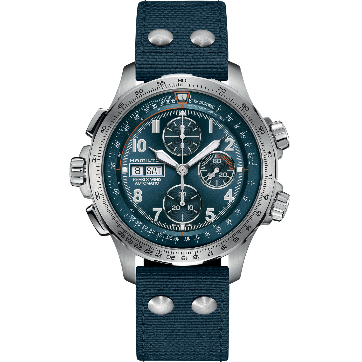 Hamilton Khaki Aviation X-Wind Auto Chrono 45mm Blue Dial
