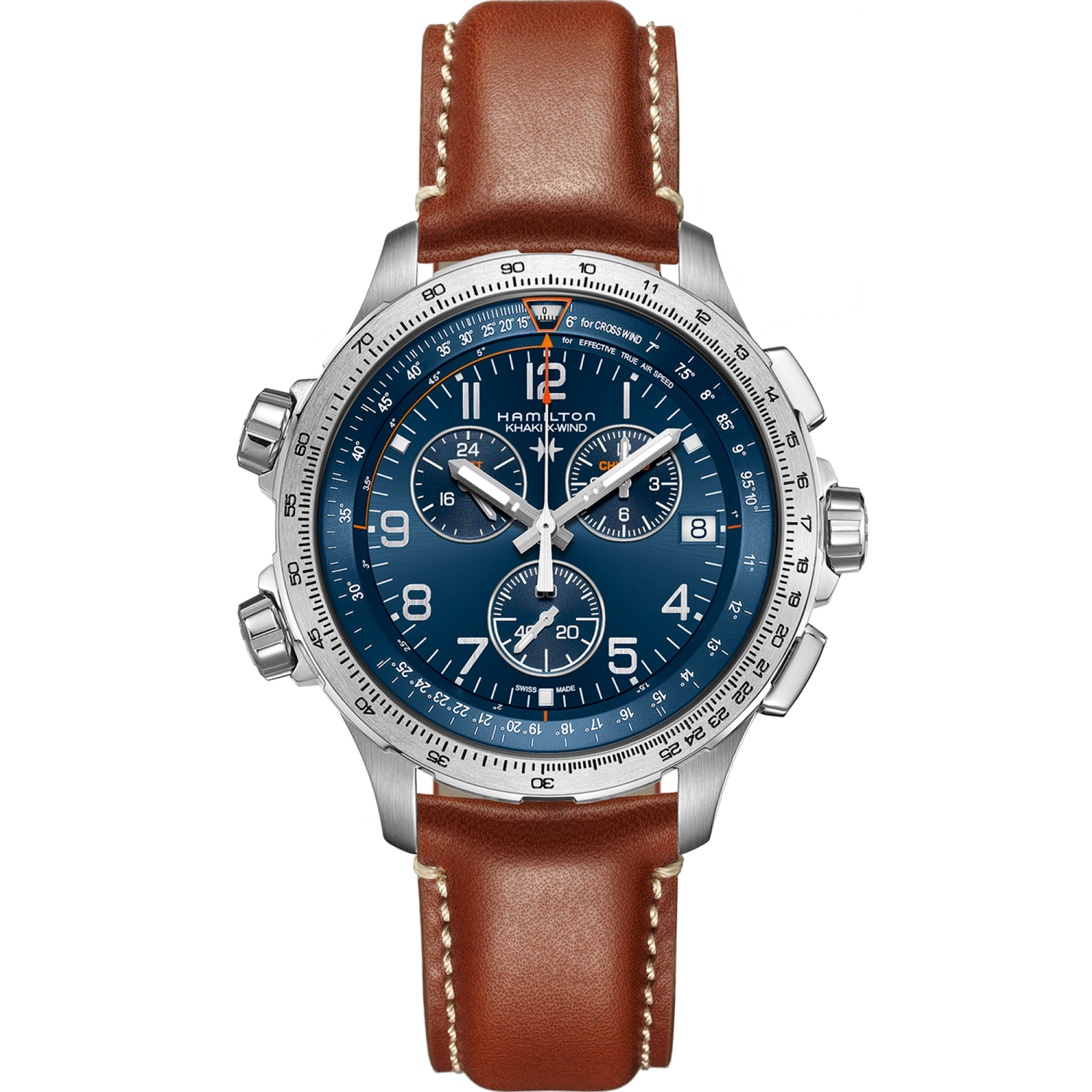 Hamilton Khaki Aviation X-Wind GMT Chrono Quartz 46mm Blue Dial