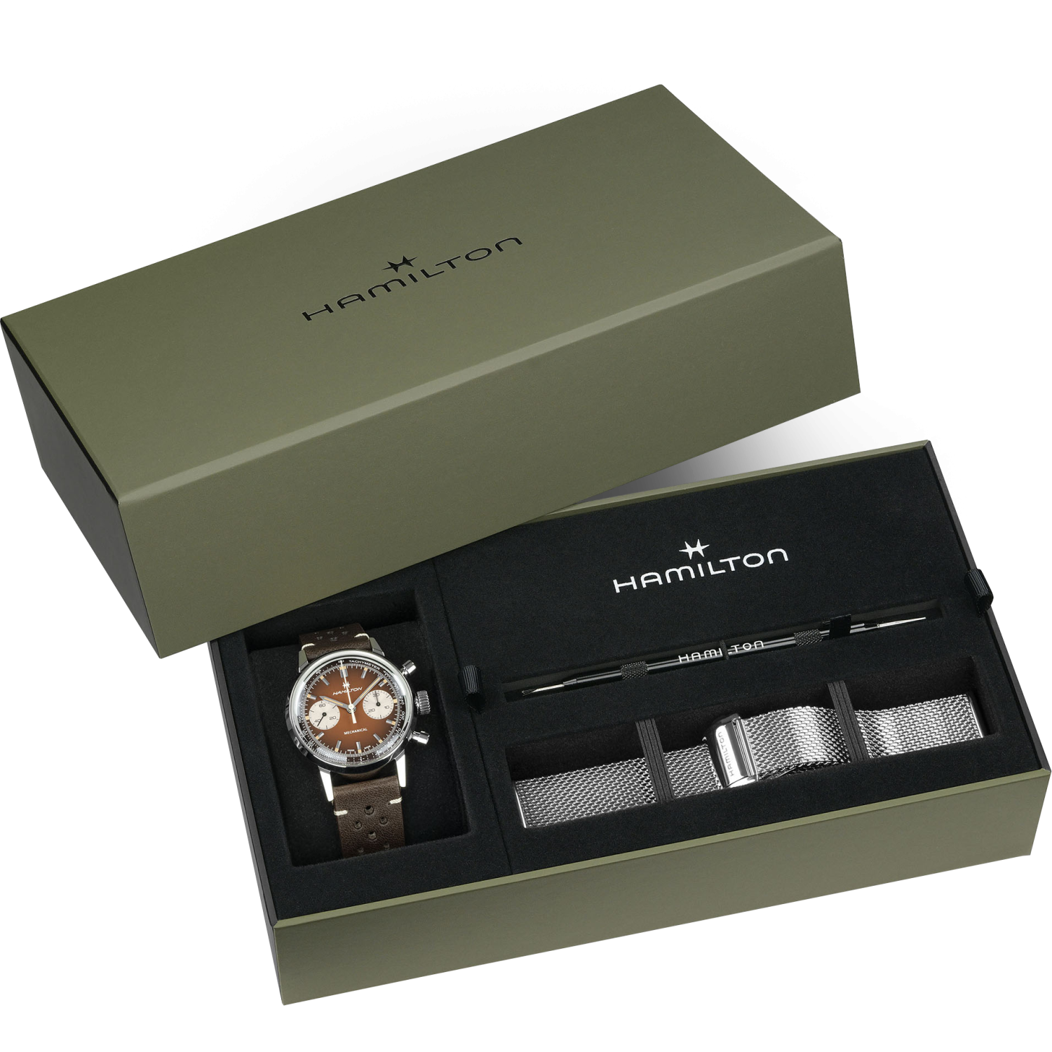 Hamilton American Classic Intra-matic Chronograph H 40mm Brown Dial