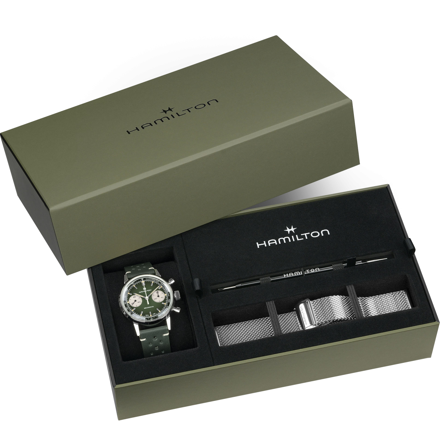 Hamilton American Classic Intra-matic Chronograph H 40mm Green Dial