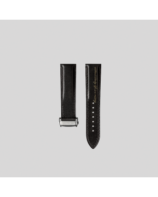 Bracelet Montre Hamilton Cuir Noir 22mm - Sans étiquettes, Neuf, Remplacement Original