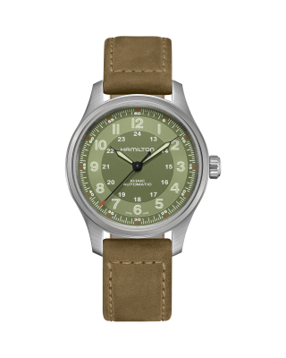 Khaki Field Titanium Black dial Green strap H70205830