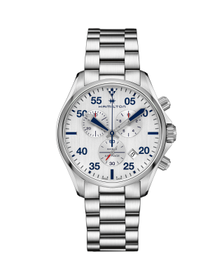 hamilton khaki aviation stainless steel automatic men's watch h76665125