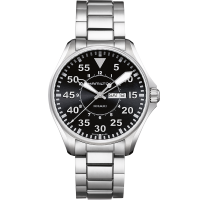 Khaki Aviation Pilot Day Date Quartz - Цвет циферблата:Черный