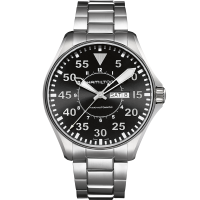 Khaki Aviation Pilot Day Date Auto - Dial color:Grey - H64715885