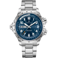 カーキ アビエーション X-Wind Day Date Auto - ダイヤルカラー:ブルー