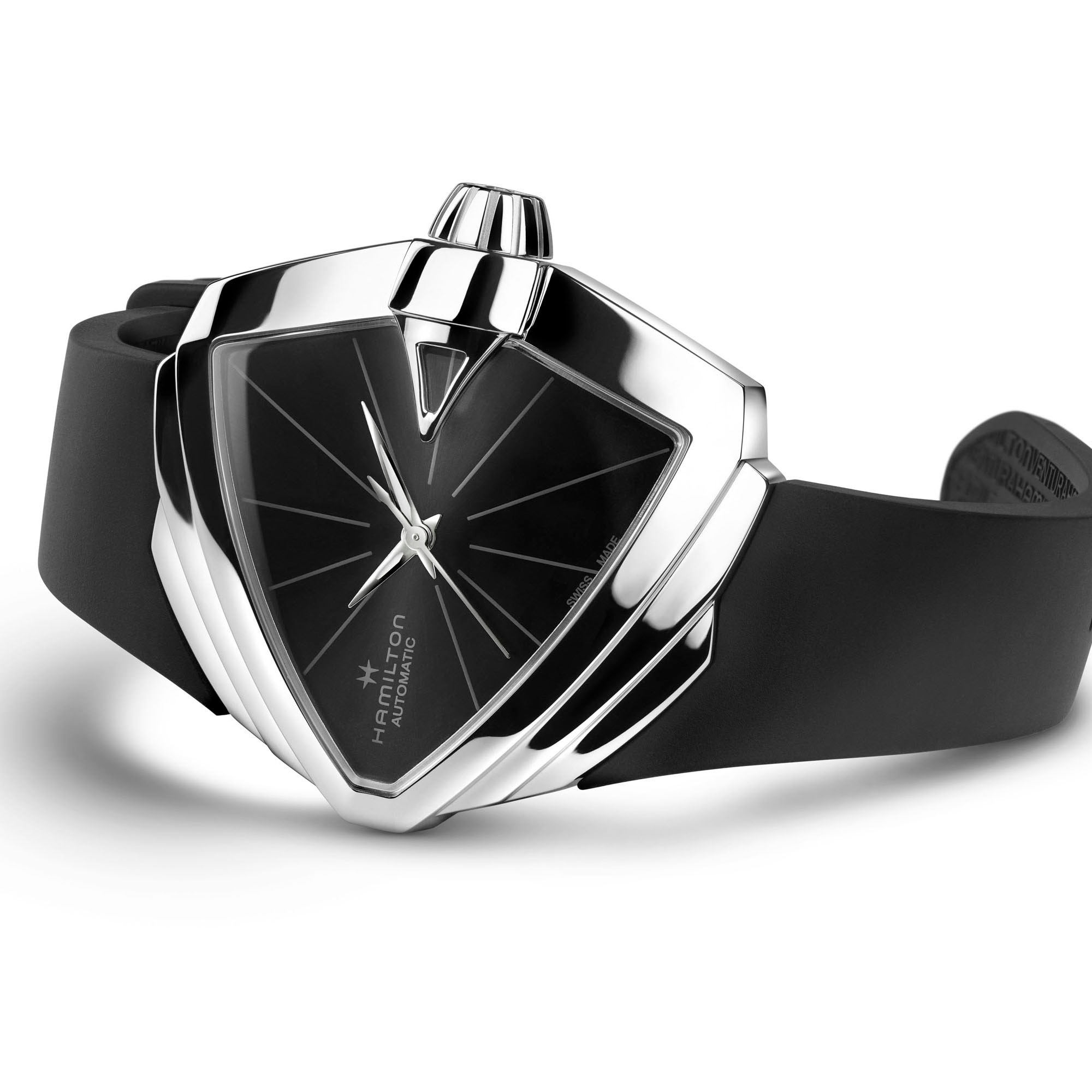 Ventura S Auto - Black dial - Black strap - H24105330 | Hamilton Watch