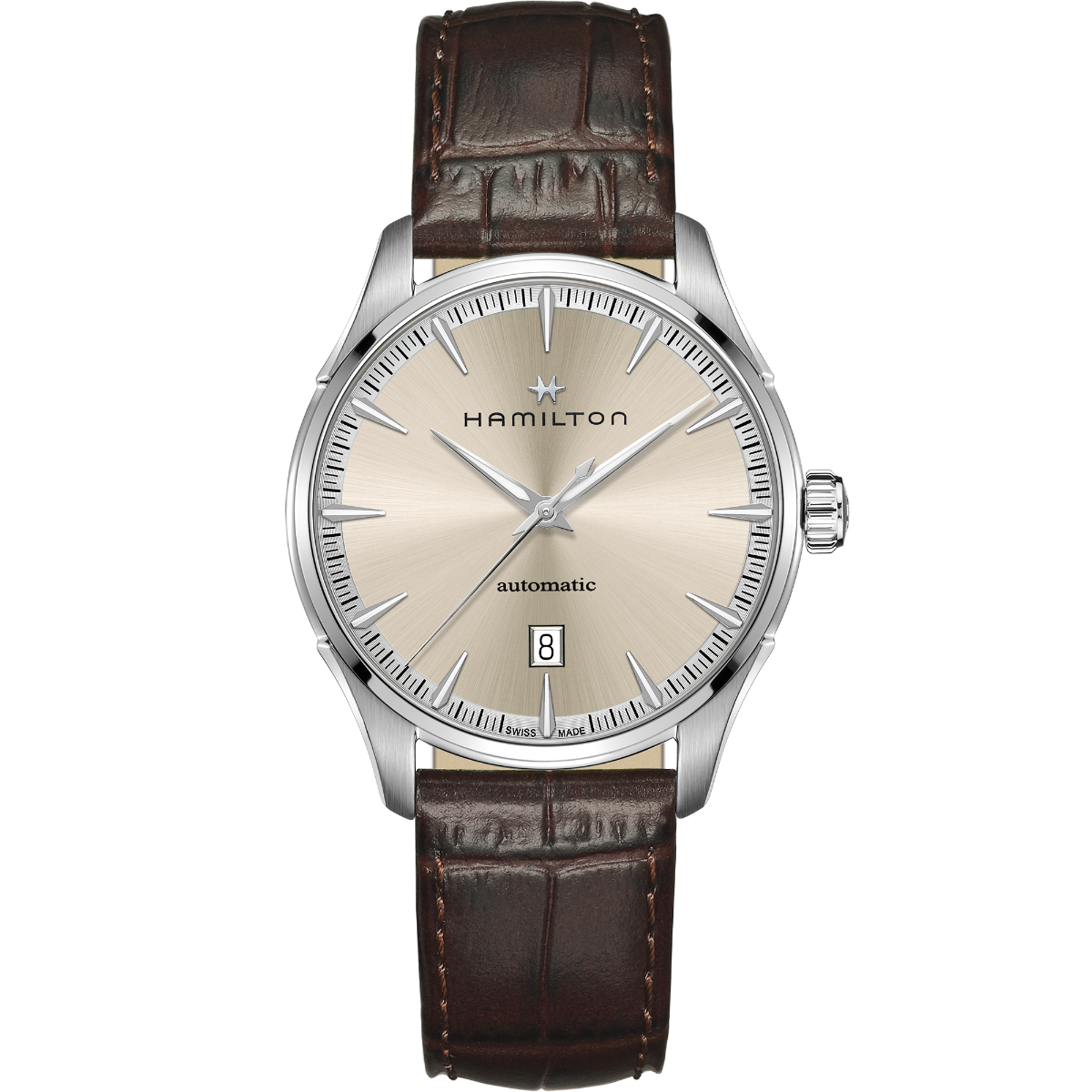 Jazzmaster Auto 40mm - Stainless steel / Light brown dial