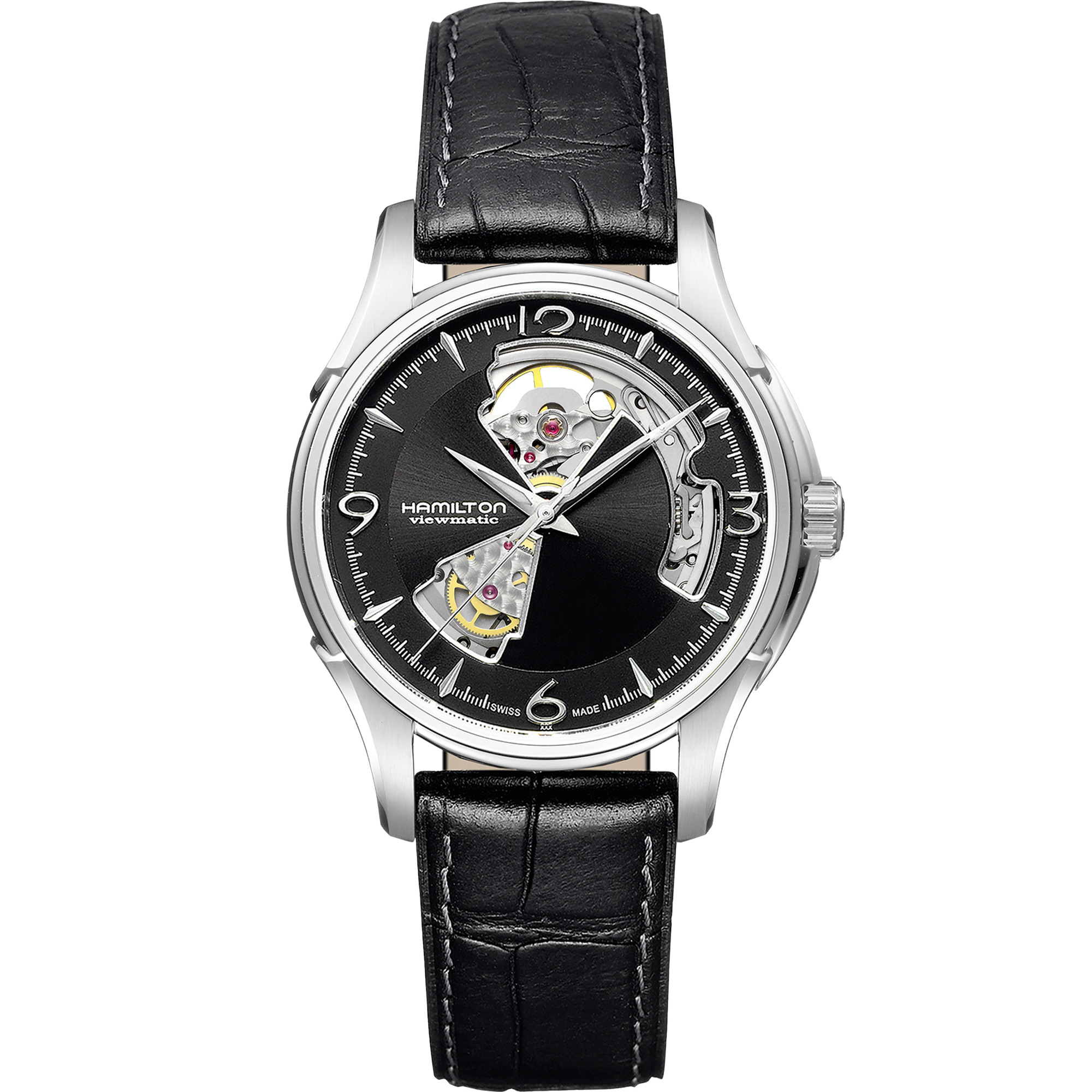 Jazzmaster Automatic Watch Open Heart - Black Dial - H32565735