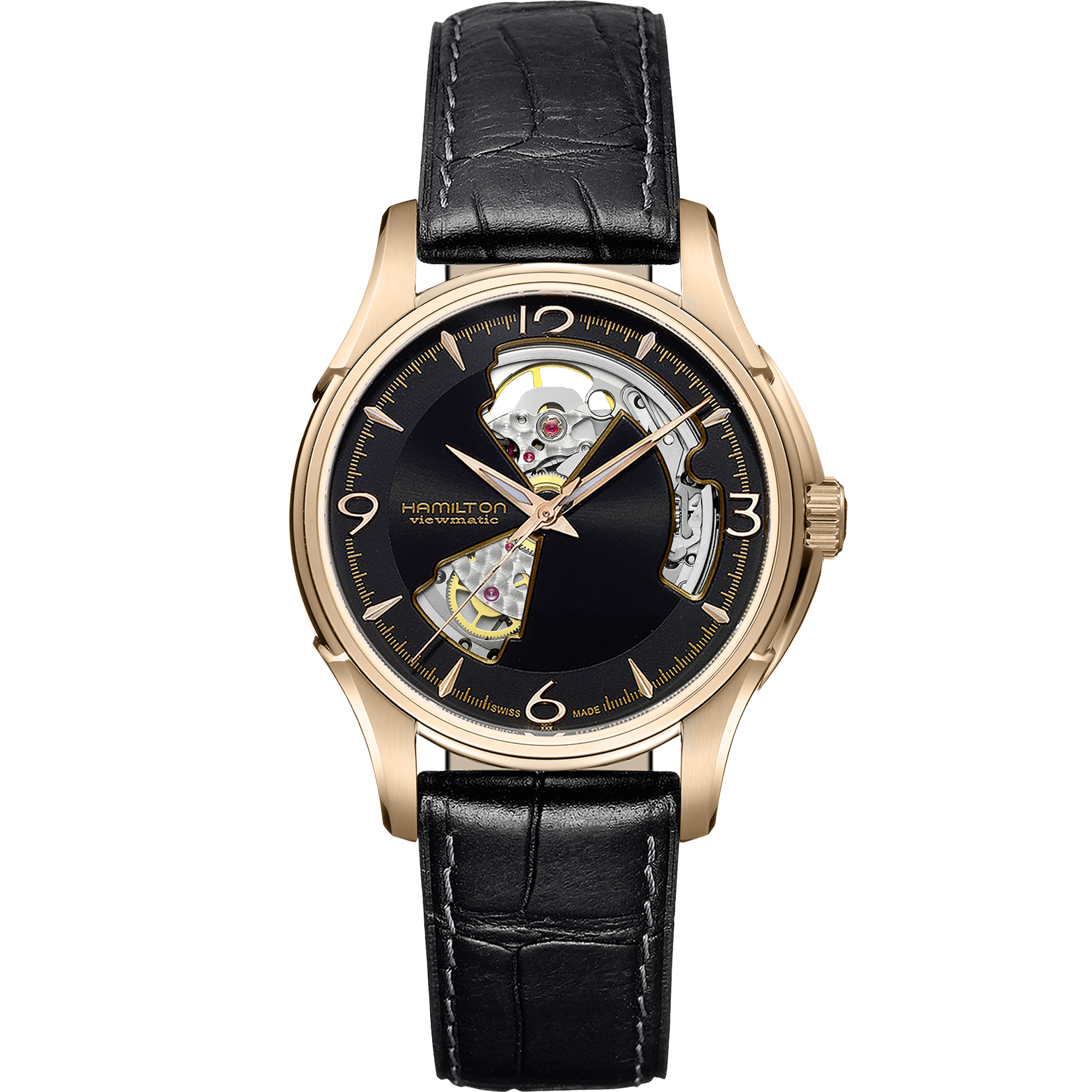 Jazzmaster Automatic Watch Open Heart - Black Dial - H32575735 | Hamilton  Watch