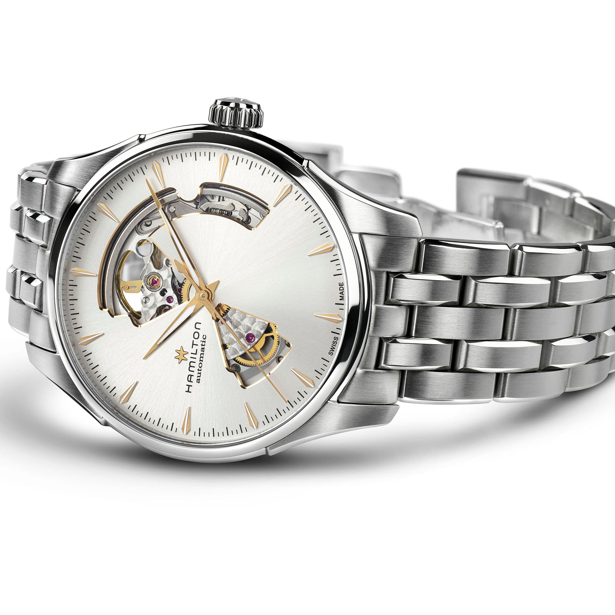 Jazzmaster Open Heart Auto - Dial color:Silver - H32675151
