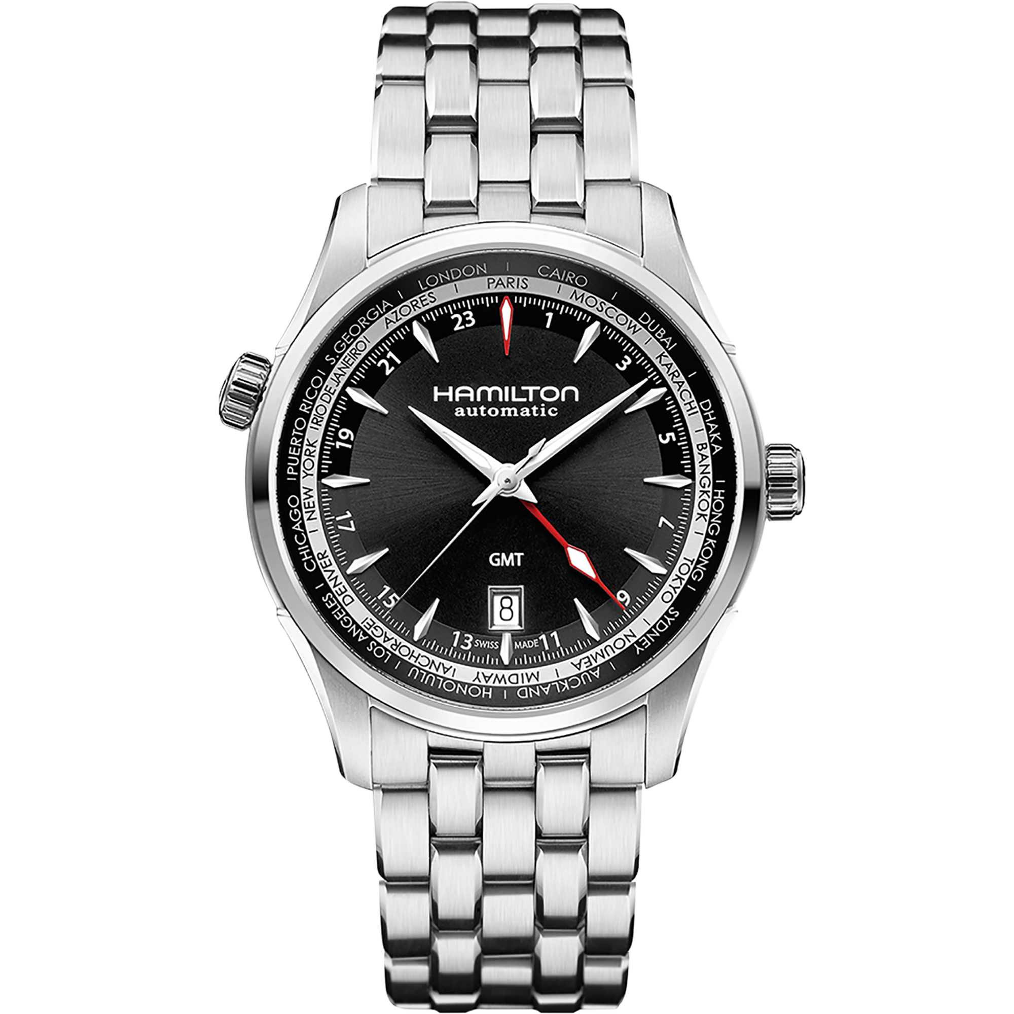 Jazzmaster Automatic Watch GMT - Black Dial - H32695131 | Hamilton