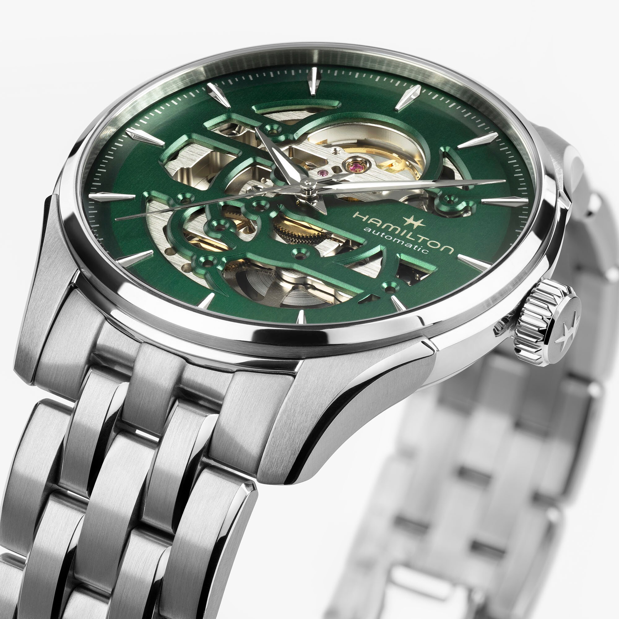 ハミルトン　ジャズマスター　スクエア　jazzmaster カーキ　khaki Jazzmaster Skeleton Auto | Hamilton Watch - H42535160 | Hamilton Watch