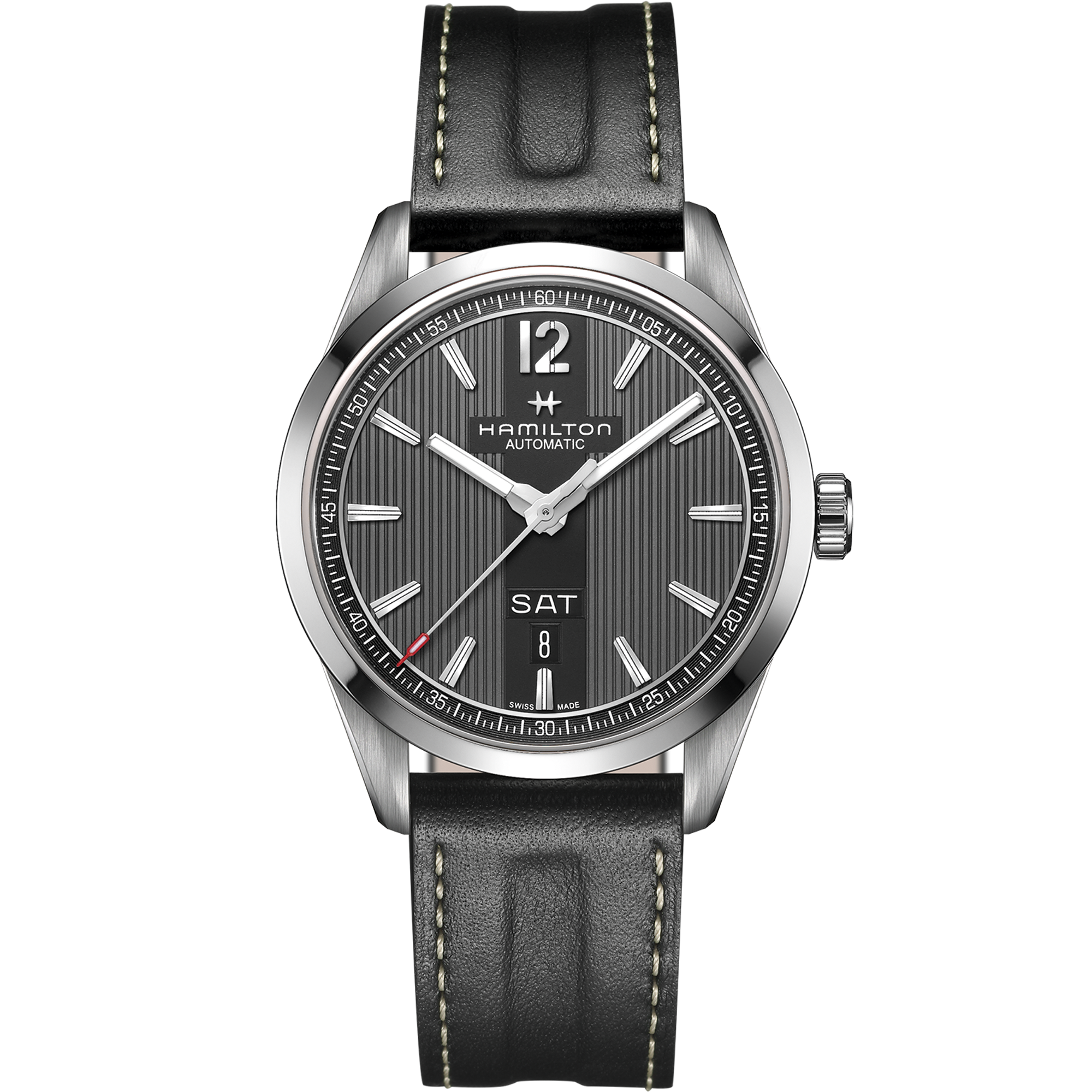 Broadway Automatic Watch Day Date - Black Dial - H43515735 ...